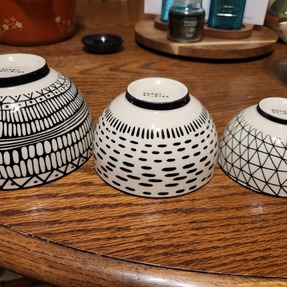 Set of 3 nesting bowls by Short St_ries. new never used
